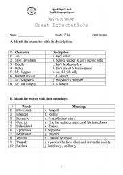 English Worksheet: Great Expectations