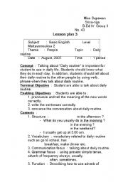 English worksheet: basic english