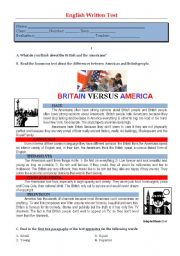 Test - Britain vs America