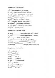 English worksheet: easy grammar