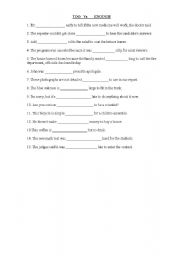 English Worksheet: Too Vs Enough