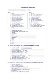 English Worksheet: Comparative adjectives 