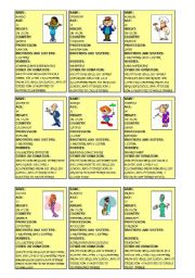 English Worksheet: Question cards