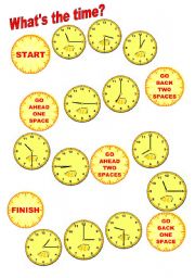 English Worksheet: What the time?