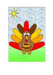 English Worksheet: Puzzle of thanksgiving day