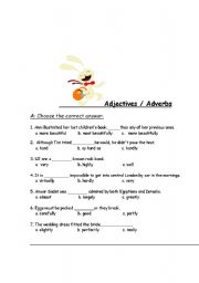 English worksheet: Adjectives/Adverbs