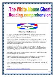 English Worksheet: The White House Ghost (Reading project) (10 pages)