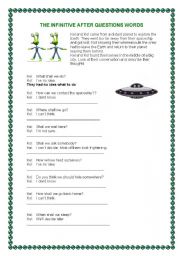 English Worksheet: Infinitive after question words