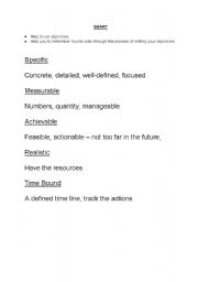 English worksheet: SMART system