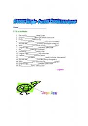 English worksheet: Present Simple - Present Countinuous Tense