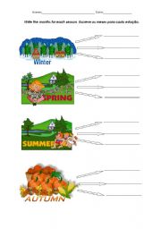 English Worksheet: Months and seasons