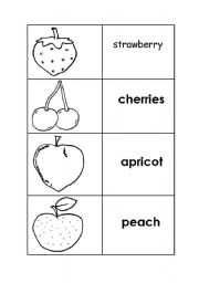 English worksheet: Fruits to play with children 2