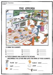 English Worksheet: Kitchen