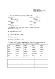 English worksheet: Video activity for the movie Shark Tale