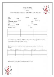 English Worksheet: HaNsOn - I will come to you