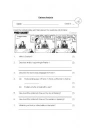 English Worksheet: Cartoon Analysis