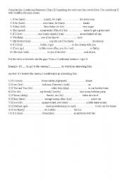 English worksheet: conditionals type 2