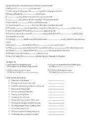 English Worksheet: present simple & continuus