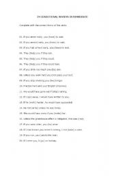 English Worksheet: conditional review