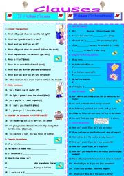 English Worksheet: clauses