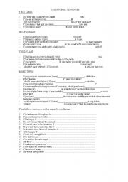 English Worksheet: conditional sentences