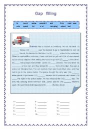 English Worksheet: Gap filling 