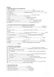 English Worksheet: Verbal Tense Review