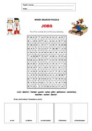 English Worksheet: Jobs