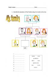 English Worksheet: Family tree