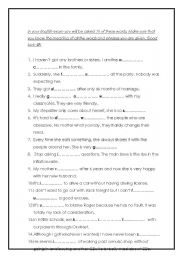 English worksheet: Vocabulary Sheet