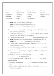 English worksheet: Vocabulary Worksheet