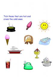 English Worksheet: Hot and cold