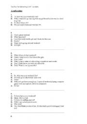 English worksheet: tactics for listening