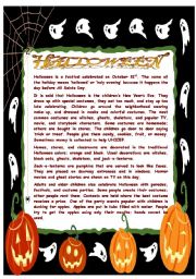 English Worksheet: Halloween