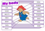 English Worksheet: My body   2 /2  Poster for the class
