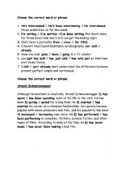 English worksheet: present perfect continuous tense exercises