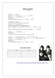 English Worksheet: Beatles - Hello, Goodbye