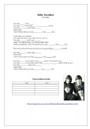 English worksheet: Beatles - Hello, Goodbye