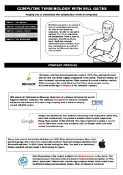 English Worksheet: Computer Terminology With Bill Gates Part 4 of 5