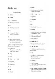 English Worksheet: Easter Play