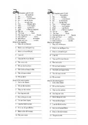 English Worksheet: To Be