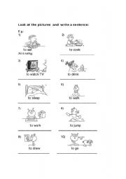 English Worksheet: Present Continuous