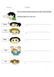 English worksheet: Feelings