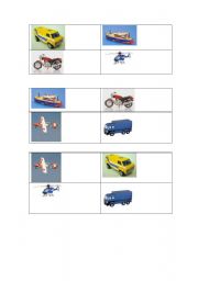 English worksheet: Means of transport