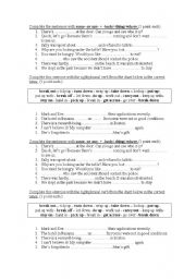 English Worksheet: PHRASAL VERBS