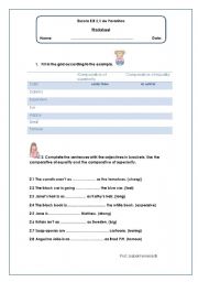 English Worksheet: Comparatives exercises