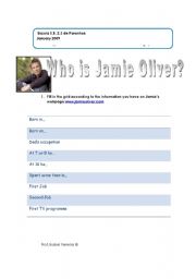 English Worksheet: Who is Jamie Oliver?