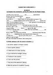 English Worksheet: present simple