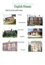 English Worksheet: English houses