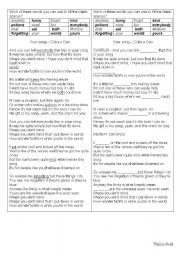 English Worksheet: Song 